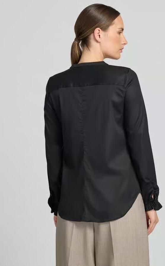 MOS MOSH Blouse met maokraag en mouwen met ruches model 'Mattie' - Foto 3