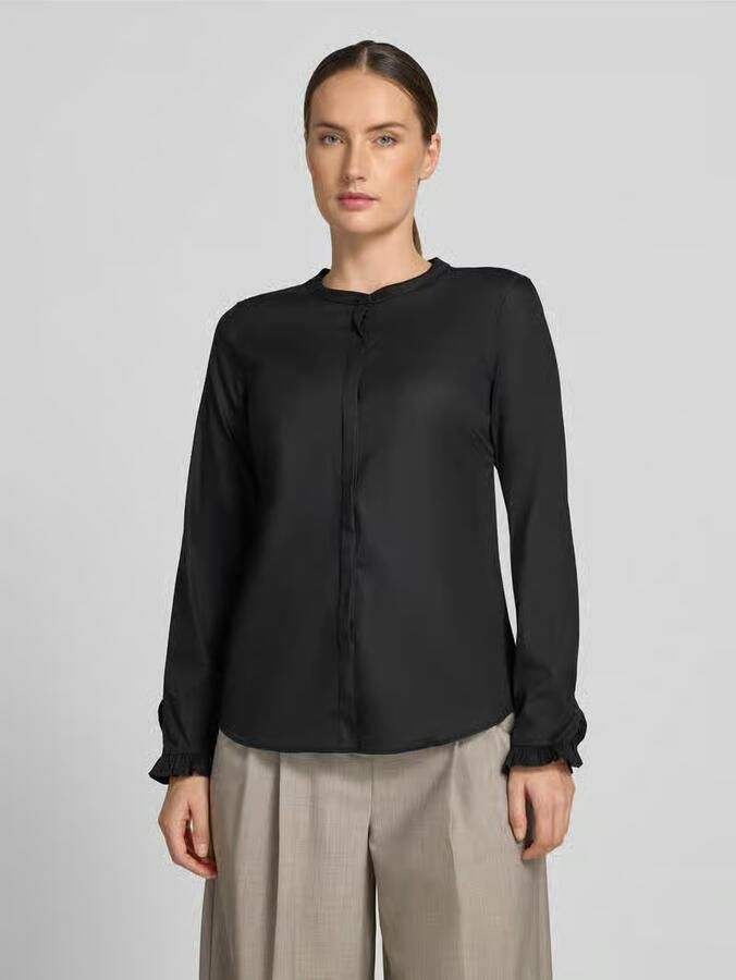 MOS MOSH Blouse met maokraag en mouwen met ruches model 'Mattie' - Foto 2