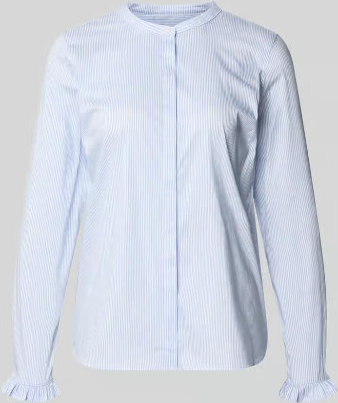 MOS MOSH Regular fit overhemdblouse met ronde hals model 'Mattie'