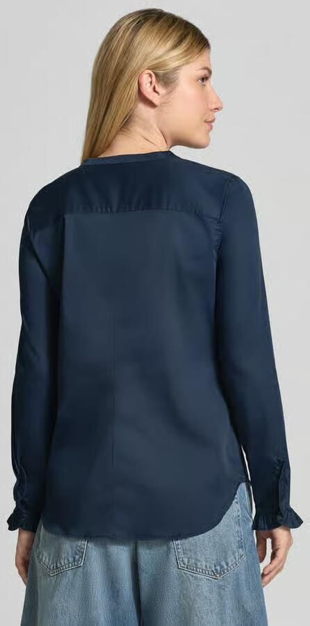 MOS MOSH Blouse met maokraag en mouwen met ruches model 'Mattie' - Foto 3