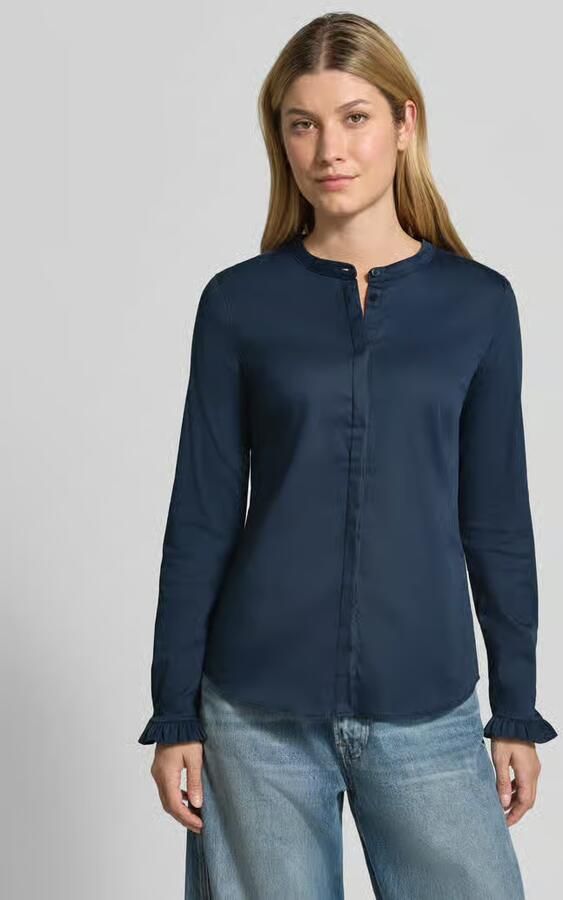 MOS MOSH Blouse met maokraag en mouwen met ruches model 'Mattie' - Foto 2