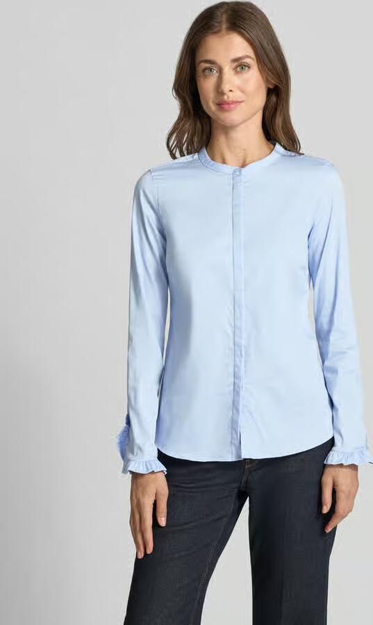 MOS MOSH Blouse met maokraag en mouwen met ruches model 'Mattie' - Foto 3