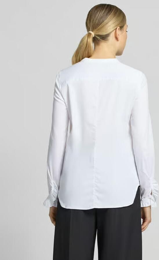 MOS MOSH Blouse met maokraag en mouwen met ruches model 'Mattie' - Foto 7