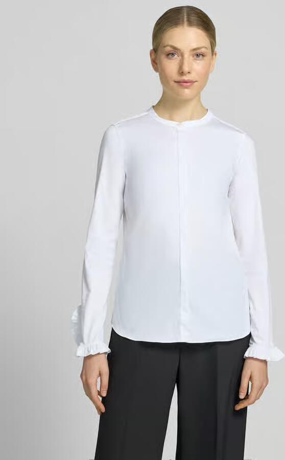 MOS MOSH Blouse met maokraag en mouwen met ruches model 'Mattie' - Foto 6