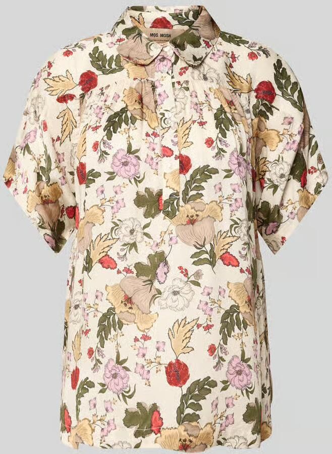 MOS MOSH Blouse van viscose met korte knoopsluiting model 'Winie Flowwi' - Foto 2