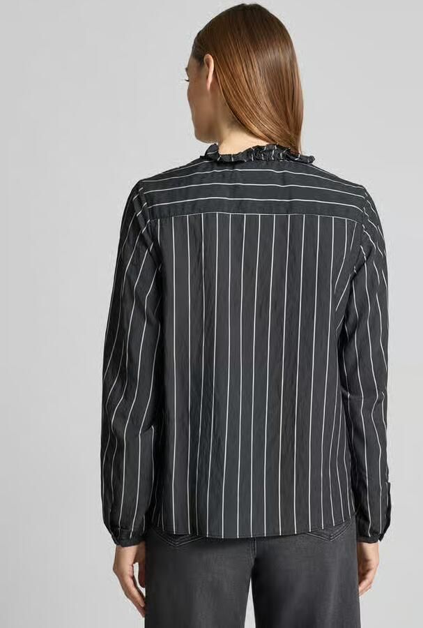 MOS MOSH Blouse van viscosemix met ruches model 'Billy'