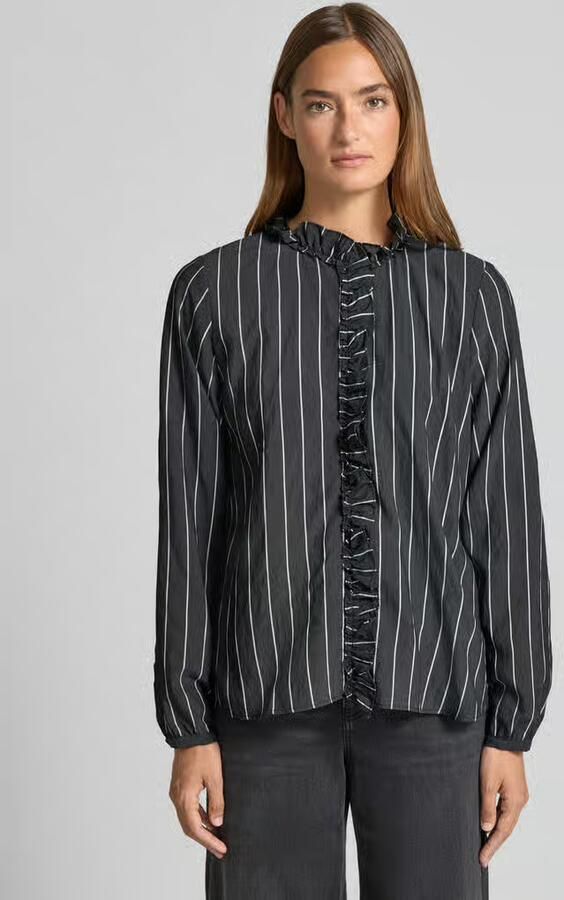 MOS MOSH Blouse van viscosemix met ruches model 'Billy' - Foto 2