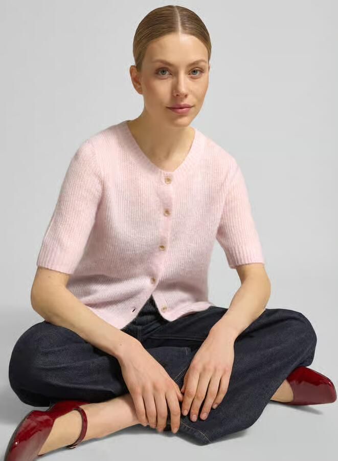 MOS MOSH Cardigan van wolmix met 1 2-mouwen model 'Thora'