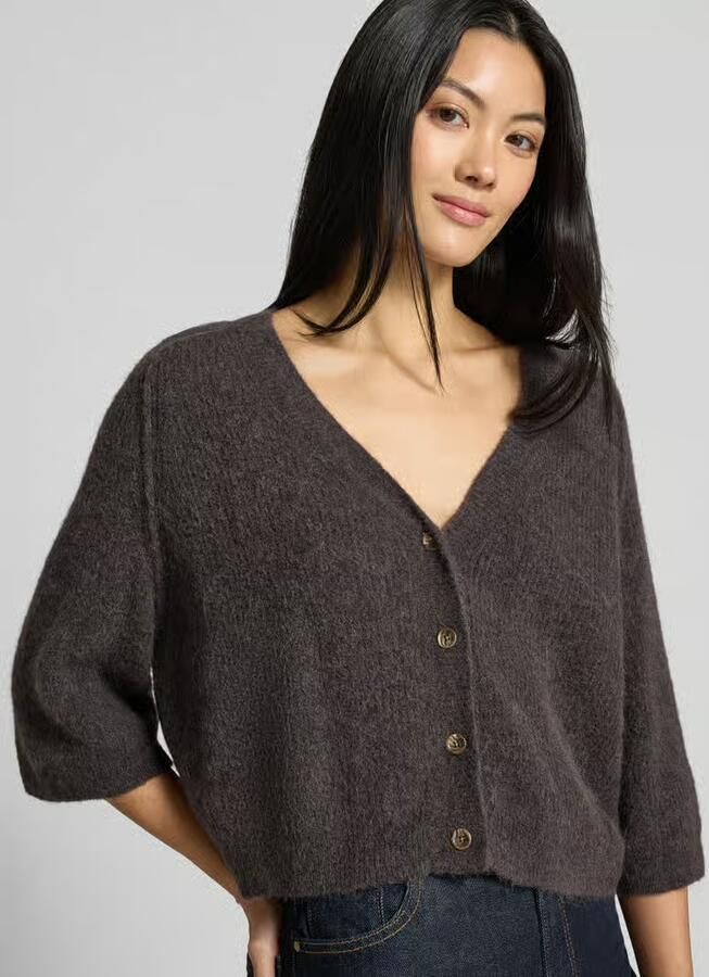MOS MOSH Cardigan van wolmix met 3 4-mouw model 'Thora Lizet' - Foto 2