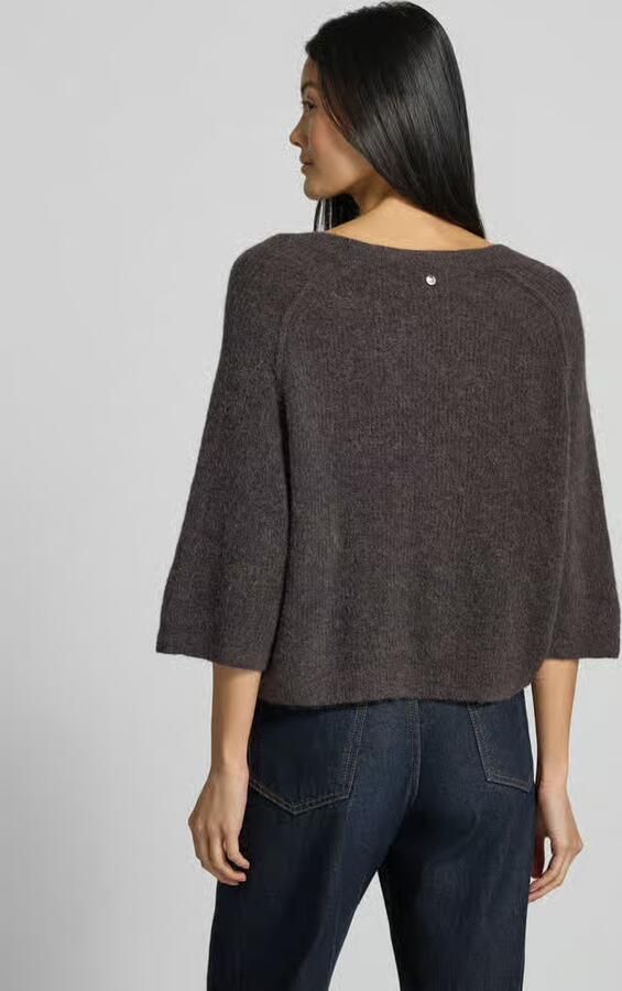 MOS MOSH Cardigan van wolmix met 3 4-mouw model 'Thora Lizet'