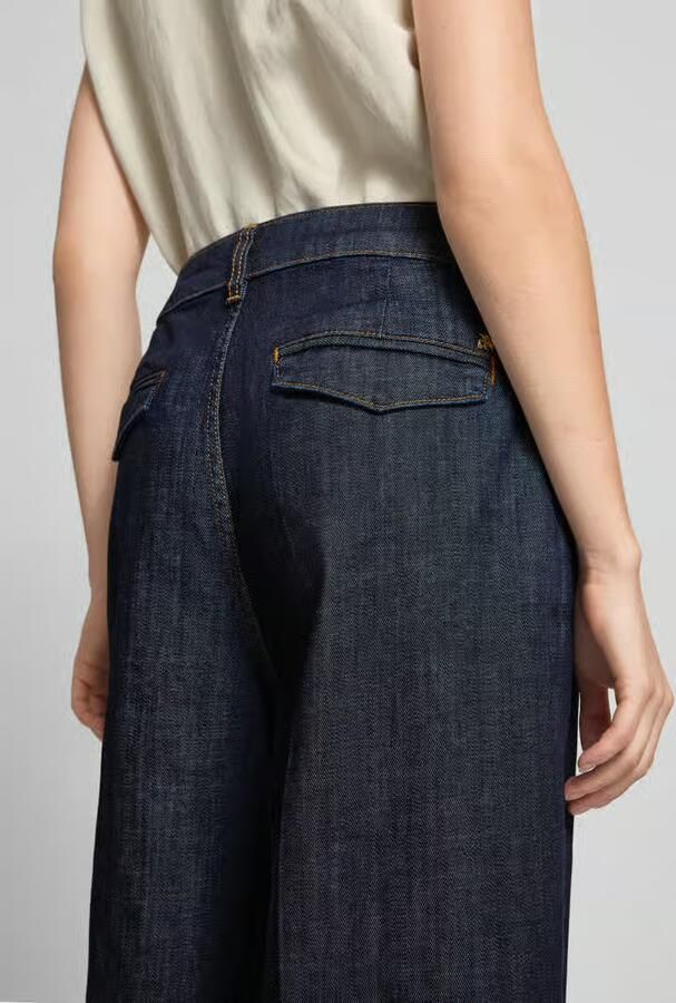 MOS MOSH Cropped wide leg spijkerbroek model 'Bantry Nippon'