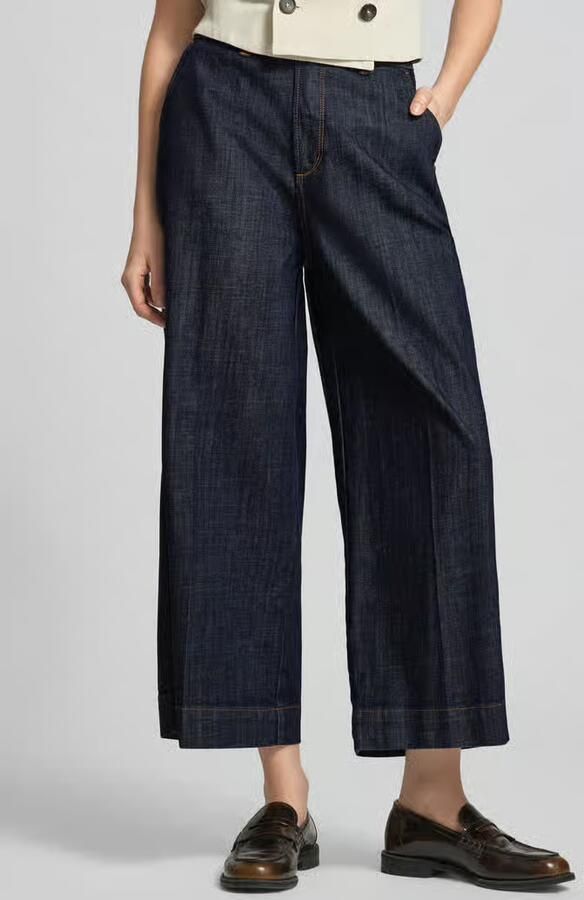 MOS MOSH Cropped wide leg spijkerbroek model 'Bantry Nippon' - Foto 3