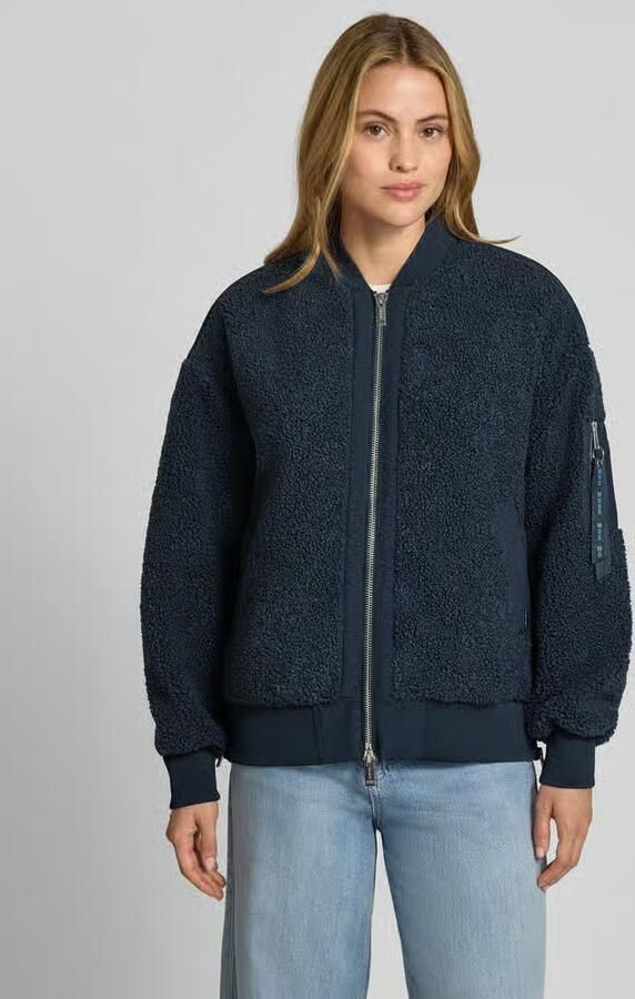 MOS MOSH Dames Jassen Mmemeline Teddy Jacket Donkerblauw - Foto 6