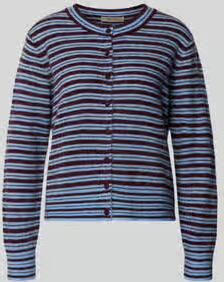 Mos Mosh gebreide gestreepte vest met wol blauw - Foto 3