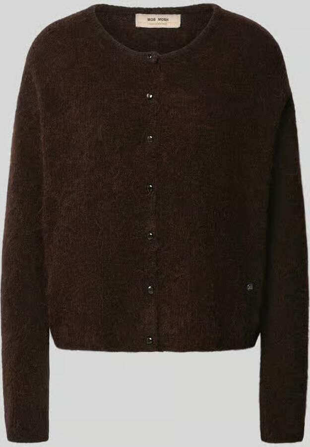 MOS MOSH Gebreid jack van alpaca met knoopdetail - Foto 2