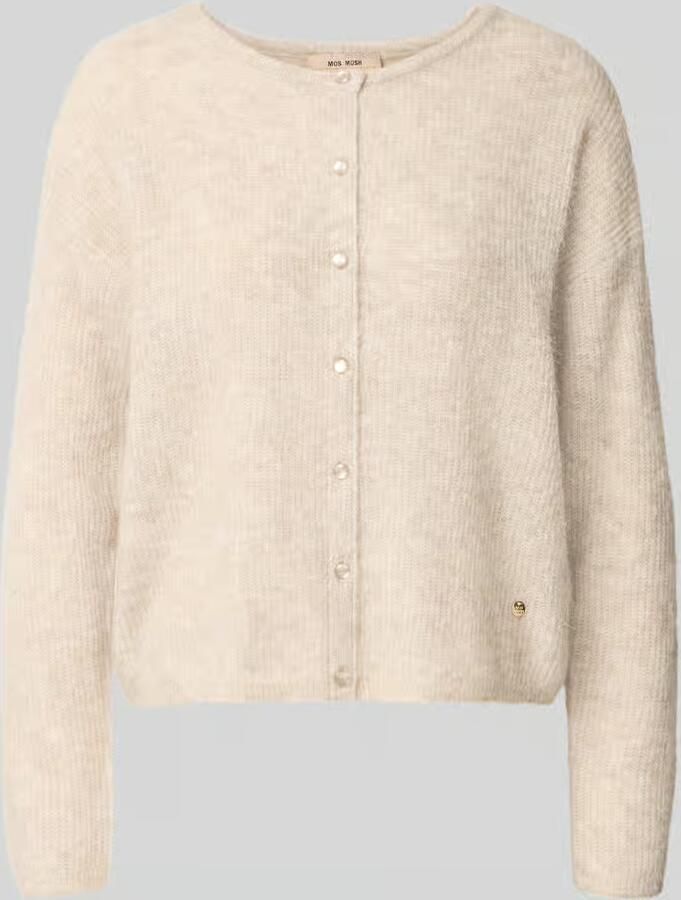 MOS MOSH Gebreid jack van alpaca met knoopdetail