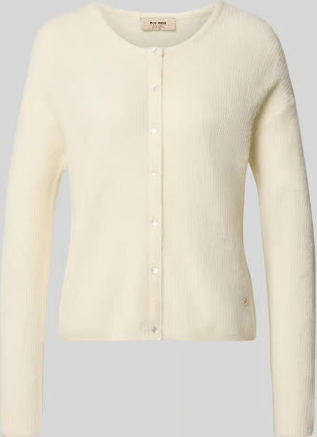 MOS MOSH Gebreid jack van alpaca met knoopdetail