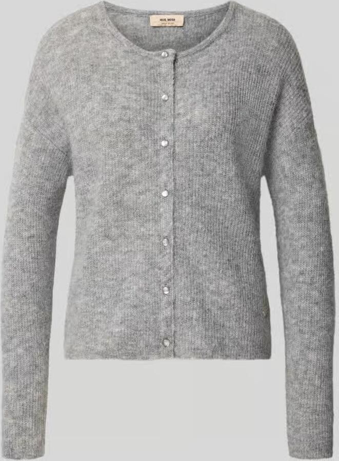 MOS MOSH Gebreid jack van alpaca met knoopdetail