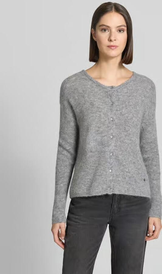 MOS MOSH regular fit gebreid vest van wol-alpacamix model 'Almine' - Foto 3