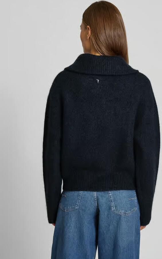 MOS MOSH Gebreid jack van mohair-mix met labeldetail model 'Hulda' - Foto 2