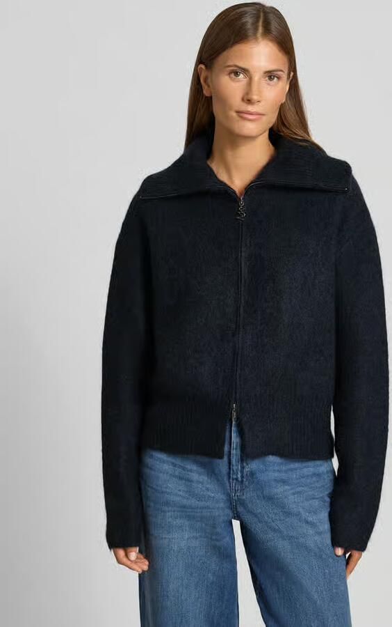 MOS MOSH Gebreid jack van mohair-mix met labeldetail model 'Hulda' - Foto 3