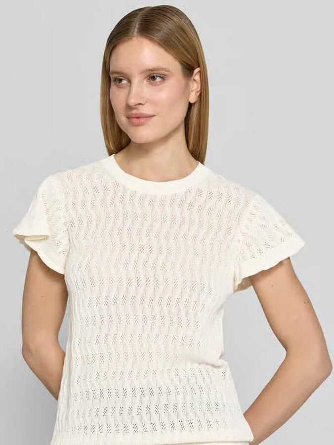 MOS MOSH Dames Tops & T-shirts Mmganna Pattern O-neck Knit Top Creme - Foto 5