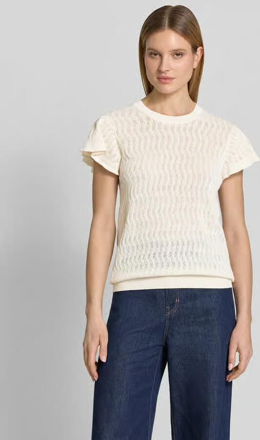 MOS MOSH Dames Tops & T-shirts Mmganna Pattern O-neck Knit Top Creme - Foto 6