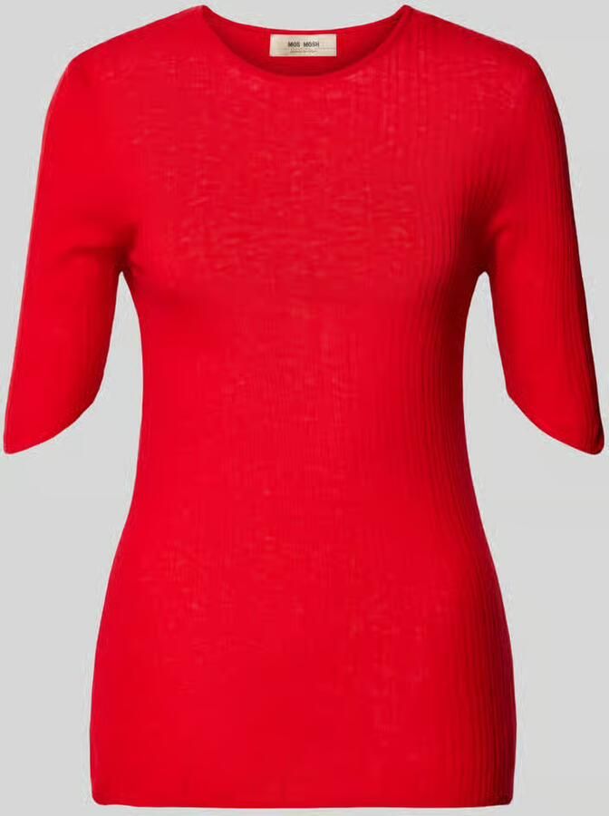 MOS MOSH Gebreid shirt met ronde hals model 'BOUCH'