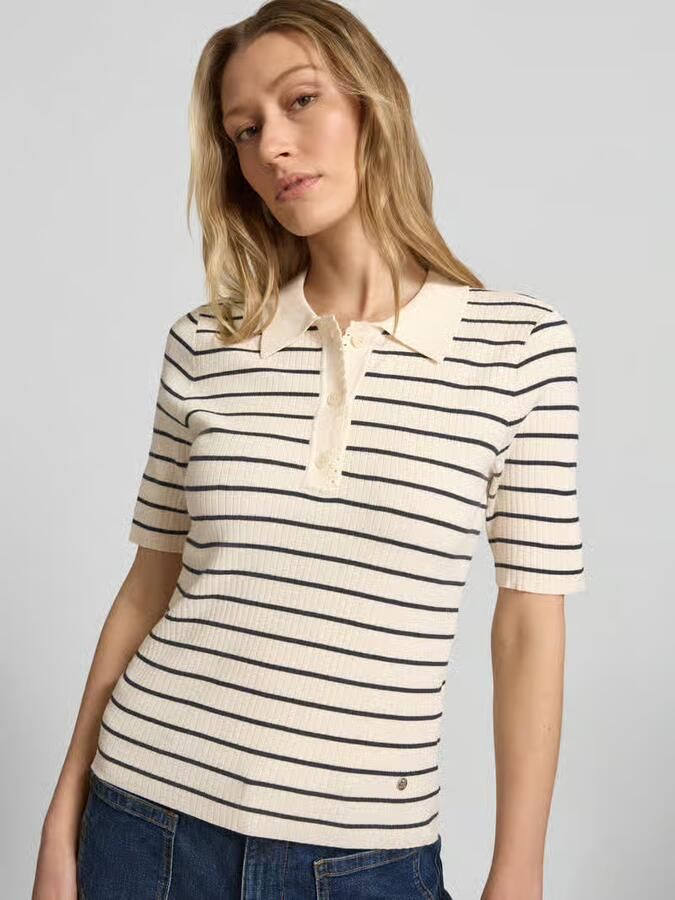 MOS MOSH Gebreid shirt met streepmotief model 'Caliz'