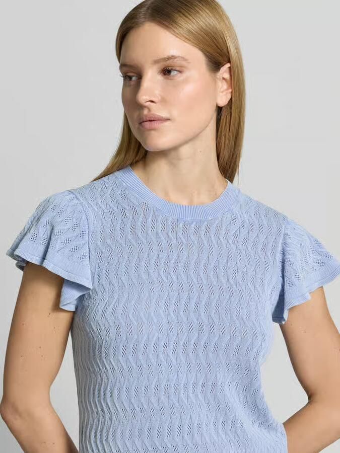 MOS MOSH Gebreid shirt met volants model 'Ganna'