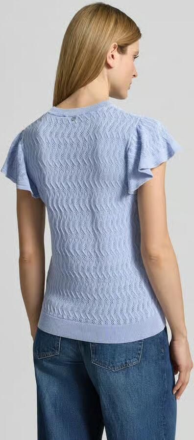 MOS MOSH Gebreid shirt met volants model 'Ganna'