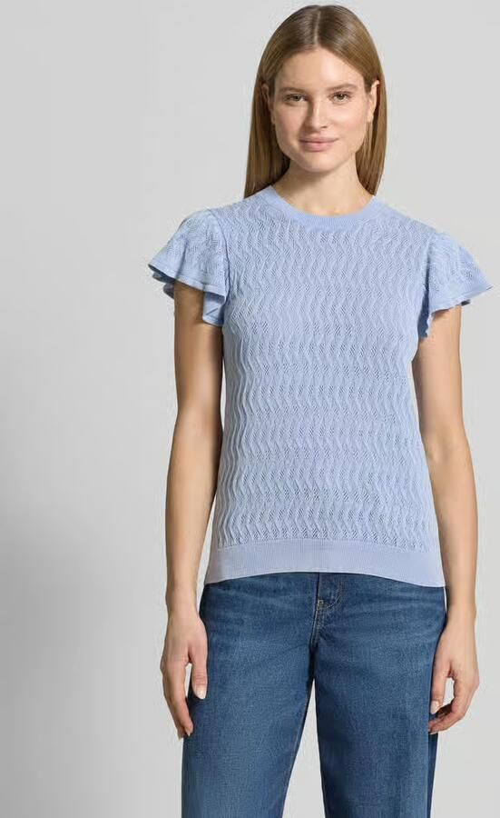 MOS MOSH Gebreid shirt met volants model 'Ganna' - Foto 4