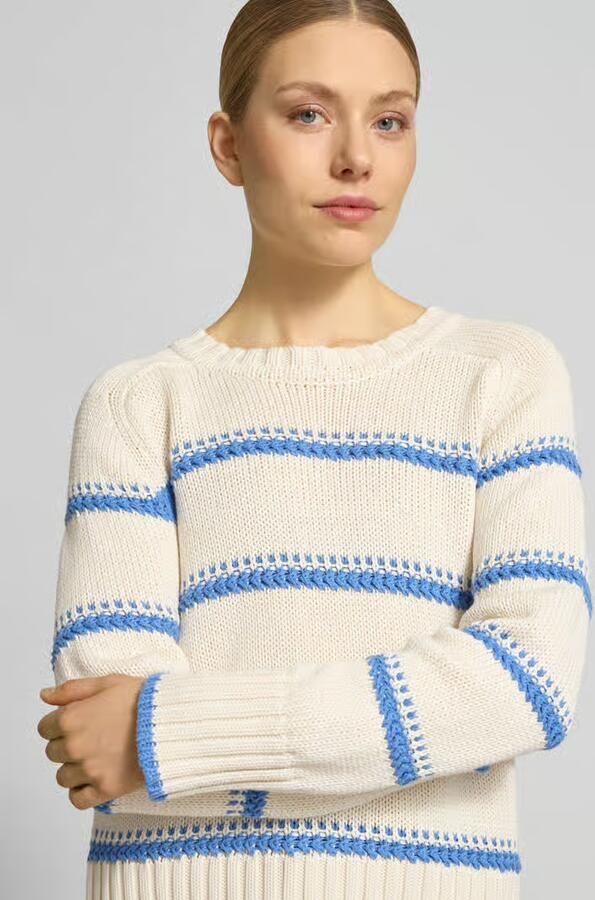 MOS MOSH Gebreide pullover met streepmotief model 'Rola Bine'