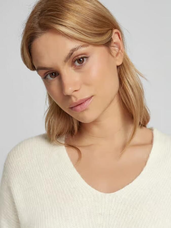 MOS MOSH Oversized gebreide pullover van een mix van wol en alpaca model 'THORA'