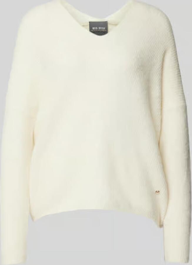 MOS MOSH Oversized gebreide pullover van een mix van wol en alpaca model 'THORA' - Foto 2