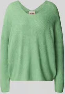 MOS MOSH Gebreide pullover met V-hals model 'THORA'