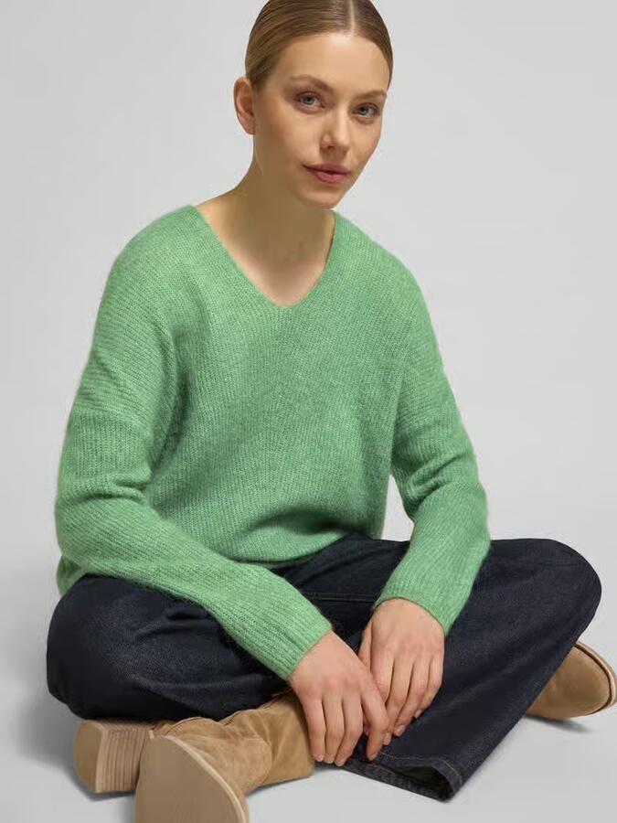 MOS MOSH Gebreide pullover met V-hals model 'THORA'