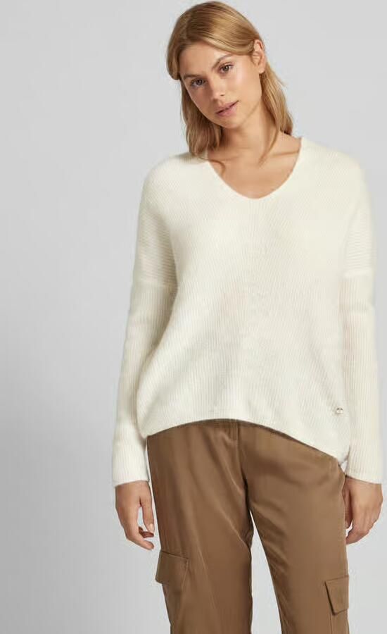 MOS MOSH Oversized gebreide pullover van een mix van wol en alpaca model 'THORA' - Foto 4