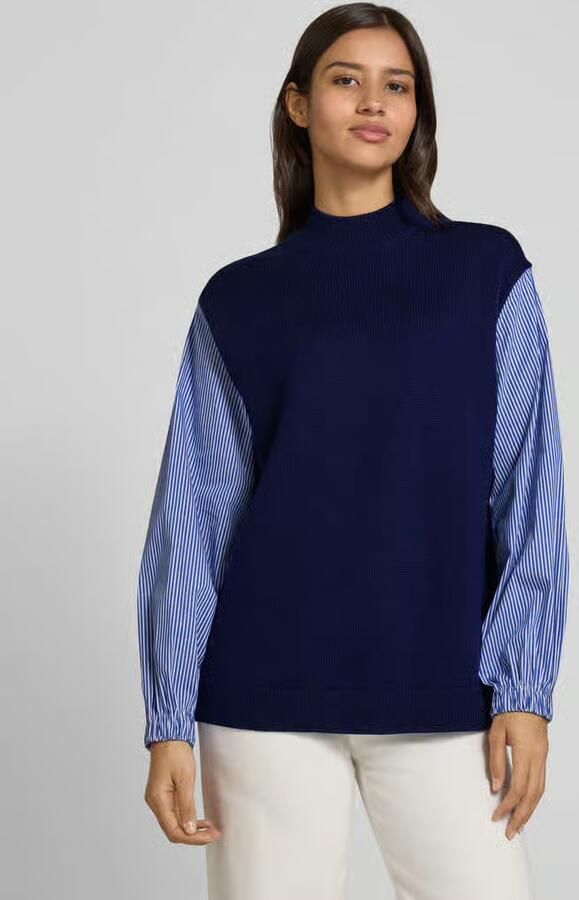 MOS MOSH Gebreide pullover met opstaande kraag model 'Juella' - Foto 2