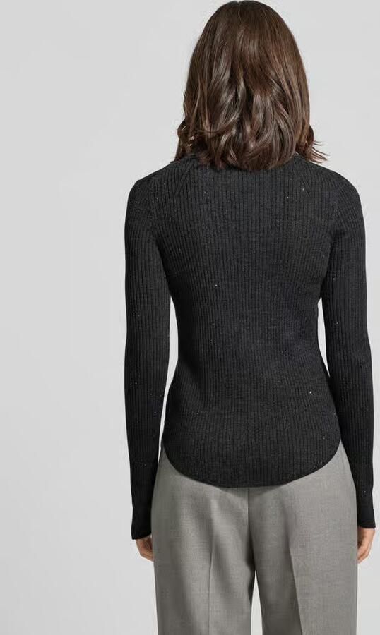MOS MOSH Gebreide pullover van wol met polokraag model 'Ronika'