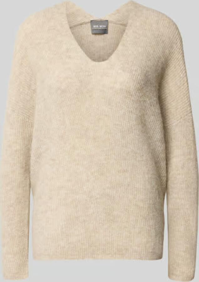 MOS MOSH Oversized gebreide pullover van een mix van wol en alpaca model 'THORA' - Foto 2