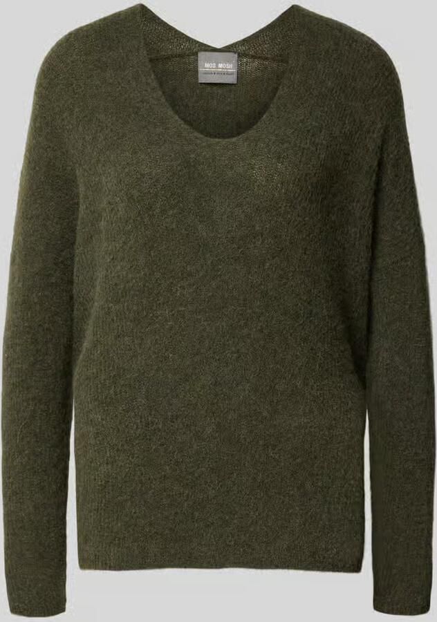 MOS MOSH Oversized gebreide pullover met ribboorden model 'THORA'
