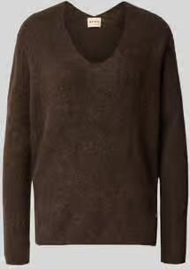 MOS MOSH Oversized gebreide pullover met ribboorden model 'THORA'