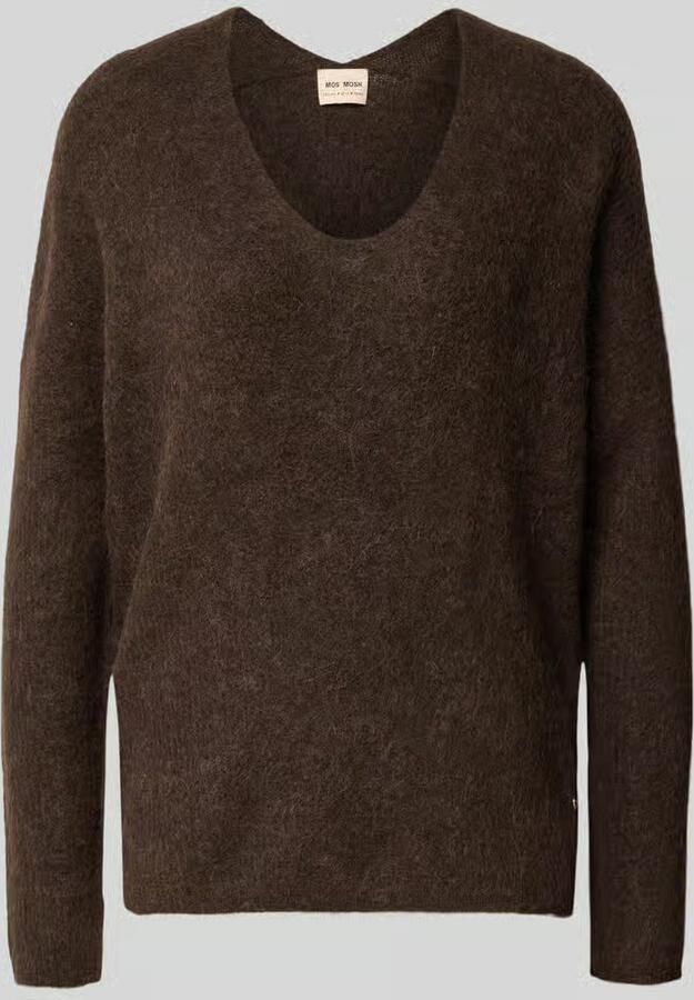MOS MOSH Oversized gebreide pullover met ribboorden model 'THORA'
