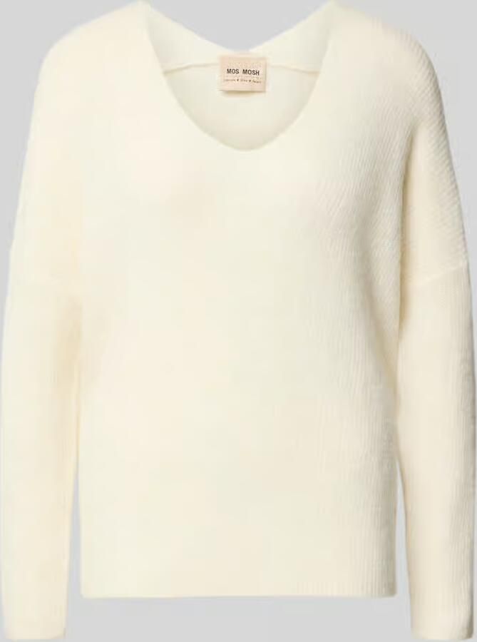 MOS MOSH Oversized gebreide pullover met ribboorden model 'THORA'