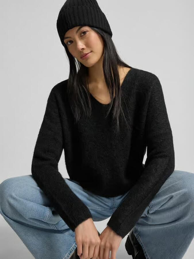 MOS MOSH Oversized gebreide pullover van een mix van wol en alpaca model 'THORA' - Foto 2