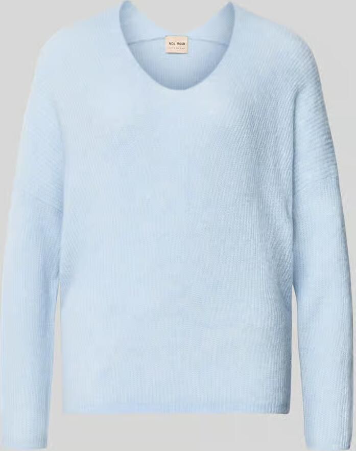 MOS MOSH Oversized gebreide pullover met labelapplicatie model 'THORA'