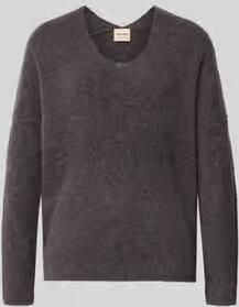 MOS MOSH Gebreide pullover van wolmix met v-hals model 'THORA'