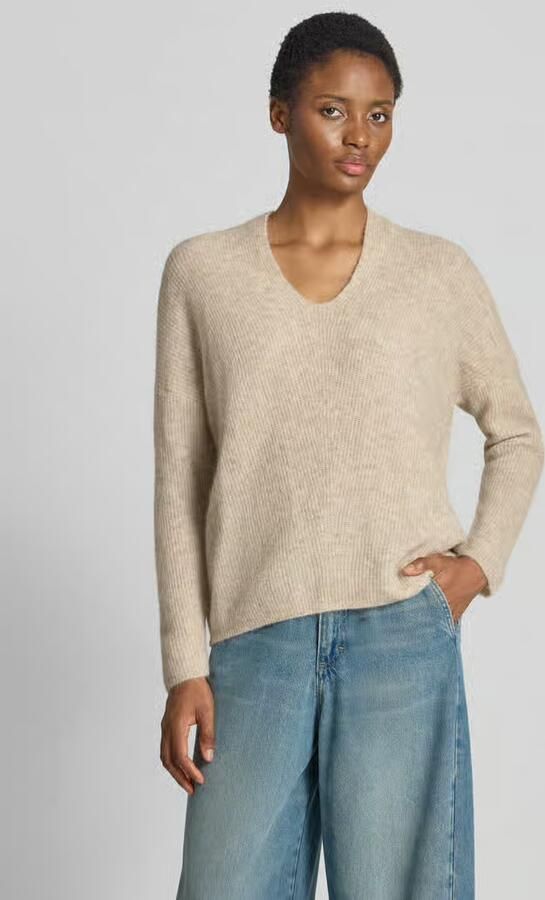 MOS MOSH Oversized gebreide pullover van een mix van wol en alpaca model 'THORA' - Foto 5
