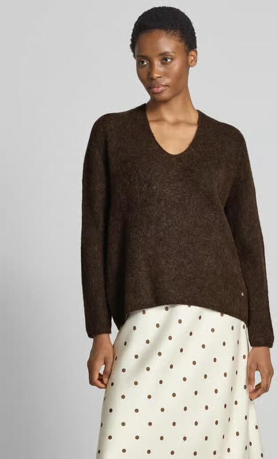 MOS MOSH Oversized gebreide pullover met ribboorden model 'THORA' - Foto 2